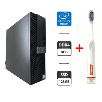Компьютер Dell OptiPlex 5050 SFF / Intel Core i5-6600 (4 ядра по 3.3 - 3.9 GHz) / 8 GB DDR4 / 128 GB SSD / Intel HD Graphics 530 б/у + Подарок Умная интерактивная зубная щетка Colgate Connect M1 / Bluetooth