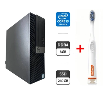 Компьютер Dell OptiPlex 5050 SFF / Intel Core i5-6600 (4 ядра по 3.3 - 3.9 GHz) / 8 GB DDR4 / 240 GB SSD / Intel HD Graphics 530 б/у + Подарок Умная интерактивная зубная щетка Colgate Connect M1 / Bluetooth