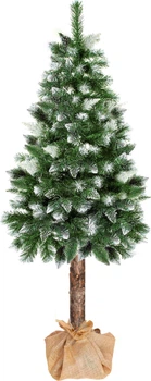 Sztuczna sosna Springos Sosna Diamentowa na pniu 180 cm Zielona z oszronionymi końcówkami (5908455314817)