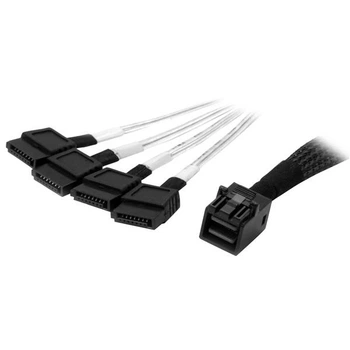 Kabel StarTech Mini-SAS SFF-8643 - 4x SATA 1 m Black (SAS43SAT1M)