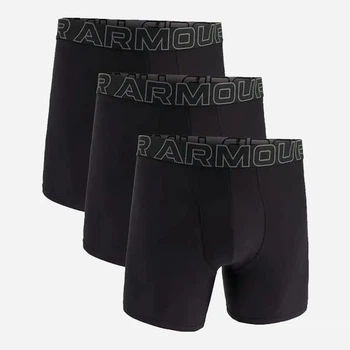 Набор трусов боксеров мужских Under Armour Underwear Boxers Ua Performance Tech - Solid 6 3Pk 1383878-001 3 шт 2XL Черный (1200122269661)