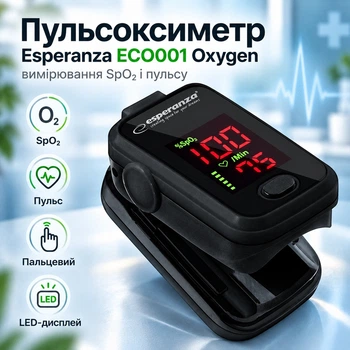 Пульсоксиметр Esperanza ECO001 Oxygen пальцевый SpO2 и пульс