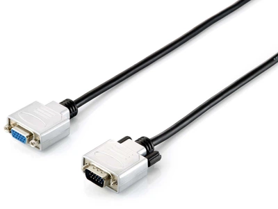 Przedłużacz Equip VGA 1.8 m Black/Silver (4015867211434)