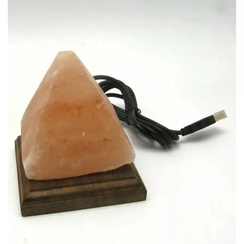Соляна лампа USB «Піраміда», гімалайська сіль, 10 x 9 x 9 см (DN26101)