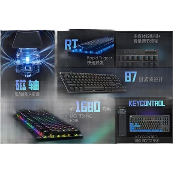 Игровая клавиатура G PRO X TKL RAPID/GPW RT Quick Silver с магнитными переключателями, 87 клавиш, для FPS/Valorant/Triangulum, RT Quick Trigger, розовая.