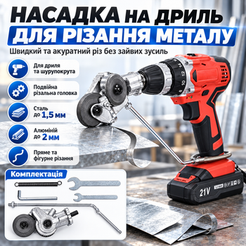 Насадка на дрель/шуруповерт для резки металла, стальные ножницы для листовой стали