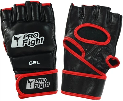 Рукавички Profight MMA Gloves PU S Чорні (5902860635949)