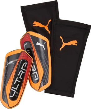 Щитки футбольні Puma Ultra Flex Sleeve Heat Fire розмір M Помаранчево-чорні (4069157800150)