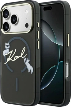 Etui na smartfon Apple iPhone 18 Pro Max/17 Pro Max Karl Lagerfeld Script Logo MagSafe Black (KLHMP18X5HKSCAK)