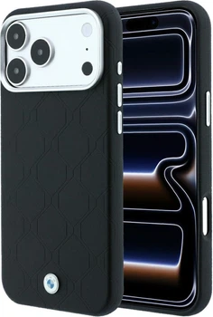 Etui na smartfon Apple iPhone 18 Pro/17 Pro BMW Sign Deboss Quilted Metal Logo MagSafe Black (BMHMP18L26SWOSPK)