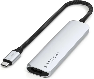 Хаб Satechi 4-in-1 USB-C Slim Multiport Adapter 4K Silver (810086361717)