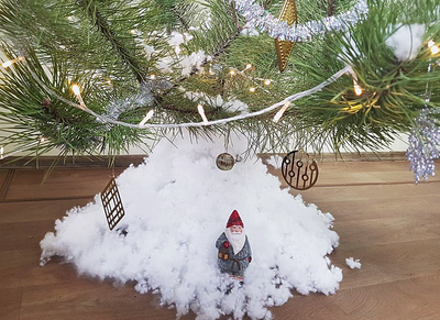 Искусственный рыхлый снег Декоративный пух для рождественских украшений 1 кг