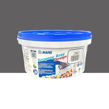 Фуга епоксидна для швів Mapei KERAPOXY EASY DESIGN 1,5 кг №119 Сірий Лондон