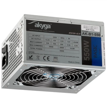 Блок питания Akyga Basic AK-B1-550 550 Вт пассивное охлаждение 120 мм (5901720130341)