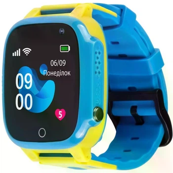 Детские смарт-часы AmiGo GO008 MILKY GPS WIFI Blue-Yellow