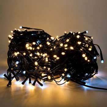 Удлинитель для светодиодной гирлянды Бахрома, 10 м, 355 LED, белый и холодный белый, мерцание, IP67, без блока питания (721442)