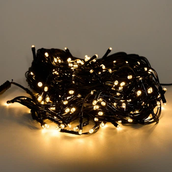Светодиодная гирлянда Бахрома с блоком питания, 9,9 м, 234 LED, теплый белый, мерцание, IP67 (721435)