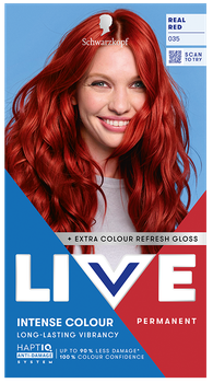 Farba do włosów Schwarzkopf Live Intense Colour trwała Real Red 035 Intensywna czerwień (9000101772005)