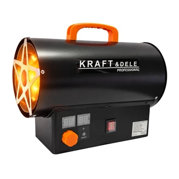 Газовая тепловая пушка Kraft&Dele KD11700 25 кВт, термостат, LCD-дисплей, шланг и редуктор в комплекте