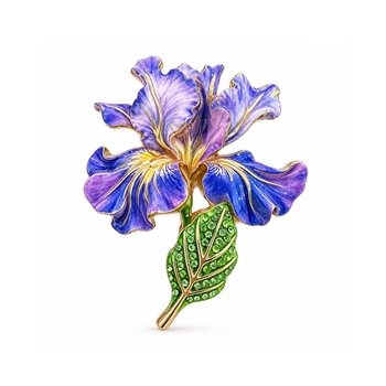 Брошь BROCHE Цветок Ирис фиолетовый BRBF115662
