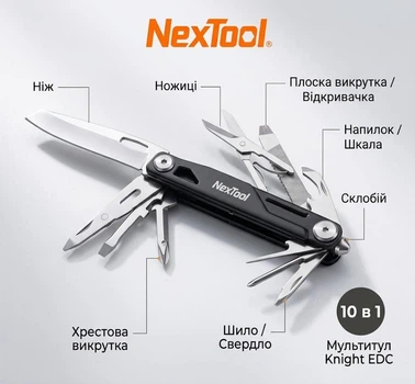 Мультитул Xiaomi NexTool Knight EDC Multifunctional Knife NE20224, багатофункціональний складаний ніж