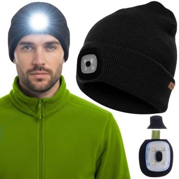 Шапка зимняя с фонариком Trizand Black (5900779947320)