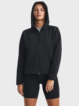 Толстовка на молнии с капюшоном женская Under Armour Unstoppable Flc Fz 1379842-001 S Черная (196883876693)