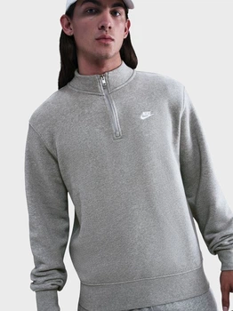 Свитшот на флисе мужской Nike M Nk Club Bb Hz Top FN3864-063 M Серый (198486929615)