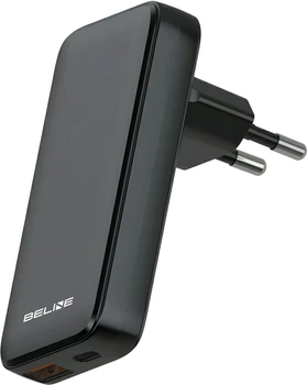 Ładowarka Beline 1x USB-C + 1x USB 65W PD 3.0 + QC 3.0 BLN2CW65 Black (5906849662988)