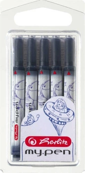 Набір картриджів Herlitz My.Pen 5 шт довгі Сині стирані (4008110380308)