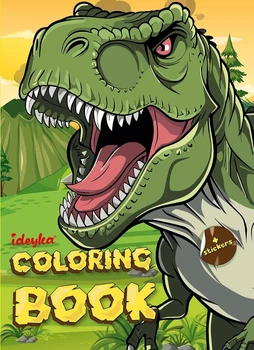 Kolorowanka z naklejkami Ideyka Świat drapieżnych dinozaurów (4823104380955)