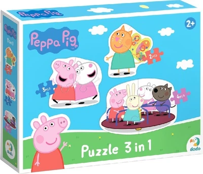 Puzzle DoDo Peppa Pig 3 w 1 (4823115904904)