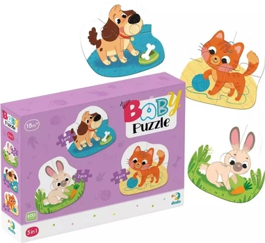 Puzzle 3 w 1 DoDo Zwierzęta domowe (4823115906519)