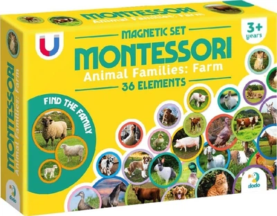 Zestaw magnetyczny DoDo Montessori Rodziny zwierząt Farma (4823115909145)