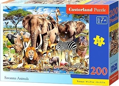 Puzzle Castorland Zwierzęta Sawanny 200 elementów (5904438222155)