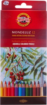 Олівці кольорові акварельні Koh-i-Noor Mondeluz 12 кольорів (8593539001911)