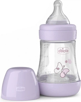 Пляшка для годування Chicco Perfect 5 із силіконовою соскою 0+ місяців 150 мл Рожева (8058664180912)
