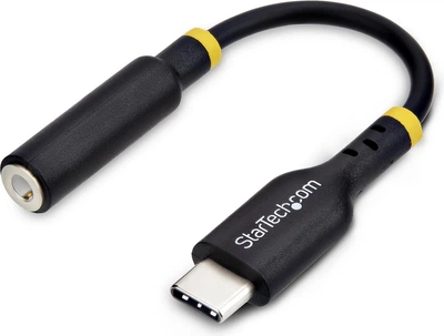 Адаптер StarTech USB-C - Jack 3.5 мм TRRS 0.13 м Чорний (USBCAUDIO2)