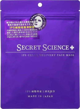 Антивозрастная тканевая маска для лица Kor Japan iPS Cells Face Mask с iPS-клеточным супернатантом, PDRN и глутатионом 10 шт (4571365224142)
