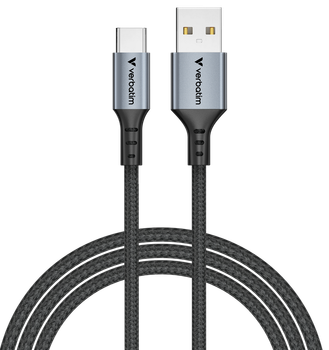 Кабель живлення та синхронізації Verbatim 31843 USB-A–USB-C 120 см Чорний (23942318439)