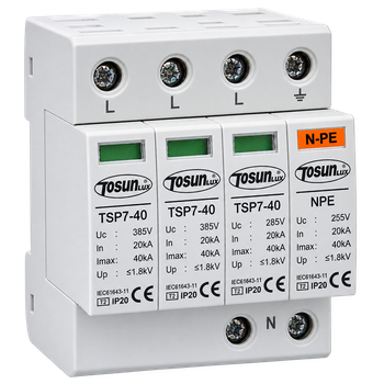 Ограничитель импульсного перенапряжения TOSUNlux TSP7-40, 3P+NPE, 20–40 кА, тип C (T2), 275 В AC