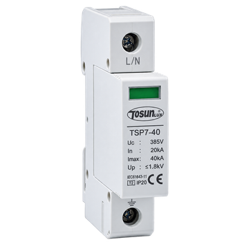 Ограничитель импульсного перенапряжения TOSUNlux TSP7-40, 1P, 20–40 кА, тип C (T2), 275 В AC