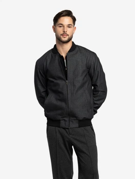 Бомбер чоловічий Arber синій з бавовняної тканини Varsity Jacket KR41-3 54 зріст 5 неві (M08.14.02.731)