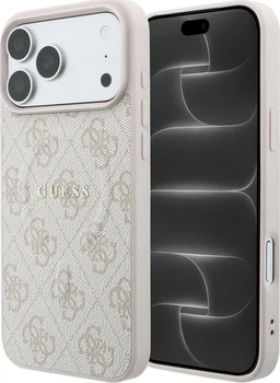 Чохол для смартфона Apple iPhone 18 Pro/iPhone 17 Pro Guess Embossed 4G Ring Classic MagSafe Pink (3666339680015)