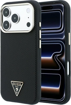 Чохол для смартфона Apple iPhone 18 Pro Max/iPhone 17 Pro Max Guess Kevlar Triangle Logo MagSafe Black (3666339653477)