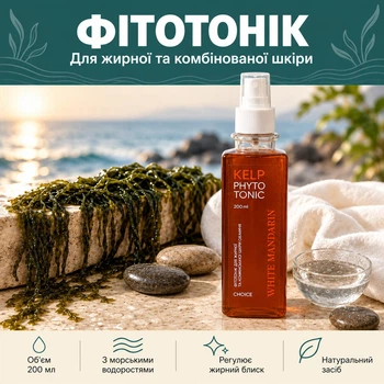Фитотоник White mandarin для жирной и комбинированной кожи серии Морские водоросли 200 мл