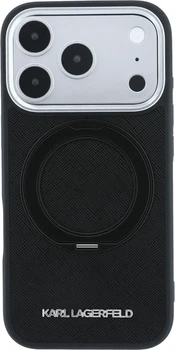 Чохол для смартфона Apple iPhone 18 Pro Max/iPhone 17 Pro Max Karl Lagerfeld Ring Stand 360 Saffiano Classic Logo MagSafe Black (3666339657697)