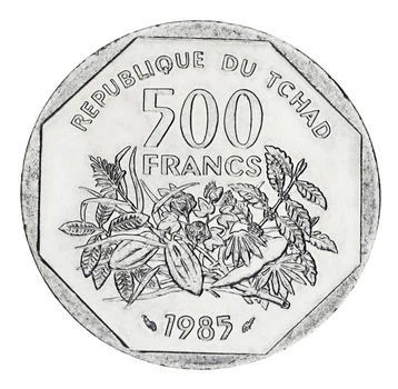 Монета Центральная Африка 500 франков 1985 AU-UNC Чад