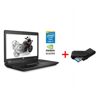 Мобільна робоча станція Б-клас HP ZBook 15 G2 / 15.6" (1920x1080) IPS / Intel Core i7-4810MQ (4 (8) ядра по 2.8 - 3.8 GHz) / 16 GB DDR3 / 256 GB SSD / nVidia Quadro K2100M, 2 GB GDDR5, 128-bit / WebCam / Win 10 Pro б/в + Подарунок Накопичувач 64GB