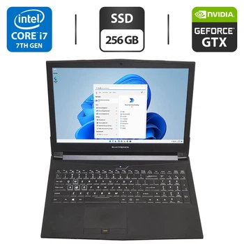 Ігровий ноутбук Eluktronics Eluktro Pro Notebook N850HK / 17.3" (1920x1080) IPS / Intel Core i7-7700HQ (4 (8) ядра по 2.8 - 3.8 GHz) / 16 GB DDR4 / 256 GB SSD / nVidia GeForce GTX 1050 Ti, 4 GB GDDR5, 128-bit / WebCam б/в
